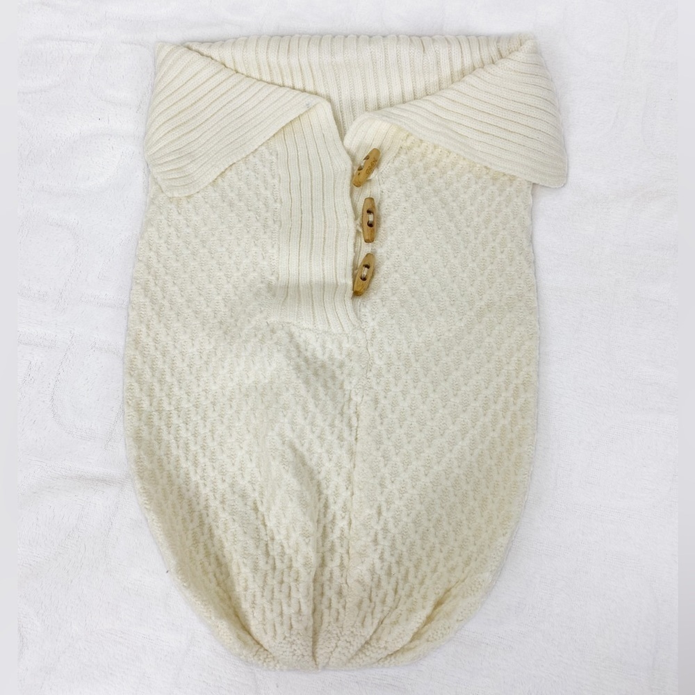 NYGB Cream Knit Snuggle Sack Cocoon Baby